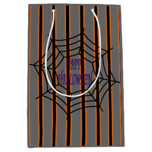 Spaßige und elegante Halloween-Spinnennetze Mittlere Geschenktüte