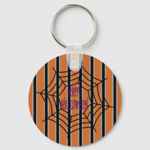 Spaßige und elegante Halloween-Spinnennetze Schlüsselanhänger