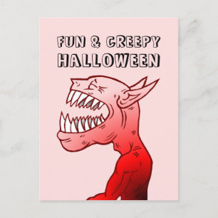 Spaßige und gruselige Halloween-Postkarte Feiertagspostkarte