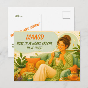 Spaßige Virgo-Geburtstagskarte für [sie] Postkarte