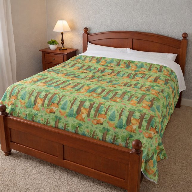 Spaßige Wald Freunde Fleecedecke (Von Creator hochgeladen)