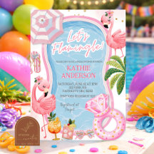 Spaßige Whimsical Flamingo Brautparty-Poolparty