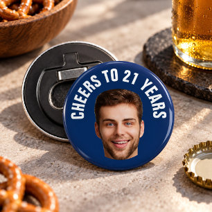 Spaßiger 21. Geburtstag INDIVIDUELLER TEXT Foto Na Flaschenöffner