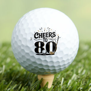 Spaßiger 80. Geburtstag Golfball
