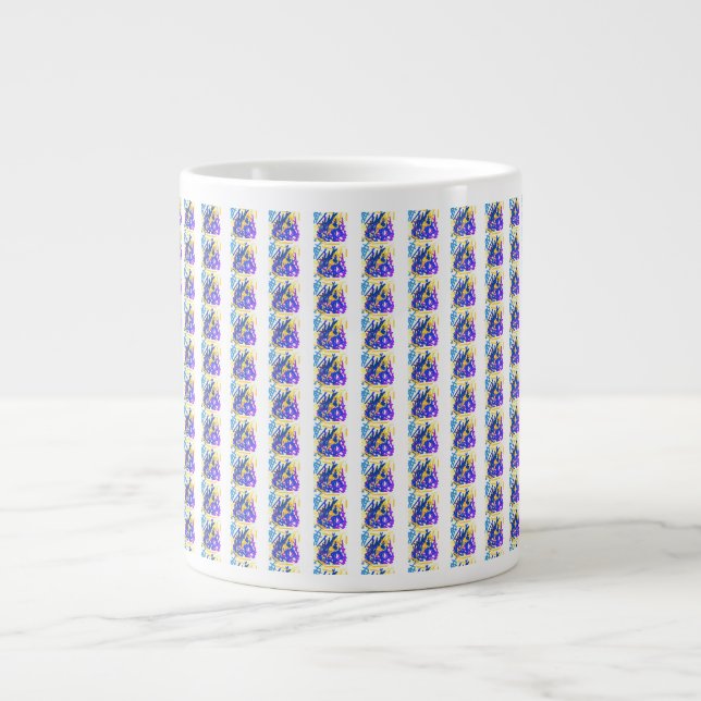 Spaßiger abstrakter Becher Jumbo-Tasse (Vorderseite)