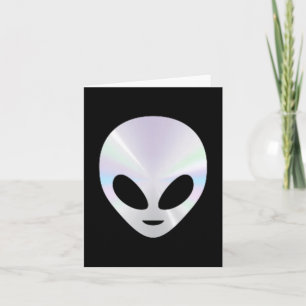 Spaßiger Alien-Kopf Süßer Alien Lustiger UFO Fraue Karte