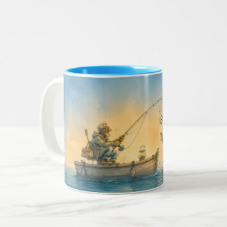 Spaßiger Angelbecher - Der Ruck Ist Die Droge Zweifarbige Tasse