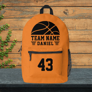 Spaßiger Basketball mit individuellem Spielernamen Bedruckter Rucksack