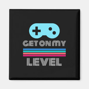 Spaßiger Gamer Komm auf mein Level Nerd Geek Magnet
