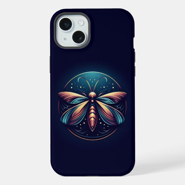 Spaßiger Glühwürmchen-Logo iPhone 15 Plus Hülle (Rückseite)