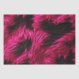 Spaßiger rosa und schwarzer Kunstmonsterfelltextur Seidenpapier