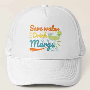 Spaßiger Sommer Margarita   Wasser sparen, Margs t Truckerkappe