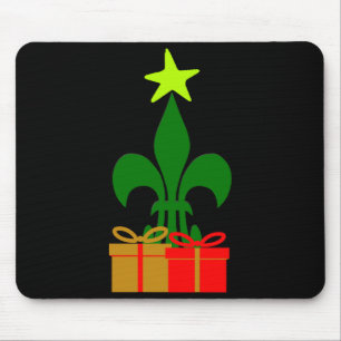 Spaßiger Weihnachtsbaum Louisiana Cajun New Orlean Mousepad