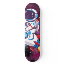 Spaßiger Weltraum-Abenteuer-Skateboard