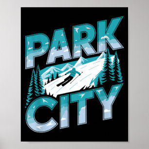Spaßiger Wintersport-Ski-Abenteuer, Park City Ski Poster