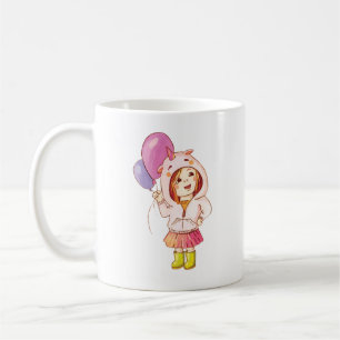 Spaßiges Einhorn-Mädchen-Geburtstags-Tasse Kaffeetasse