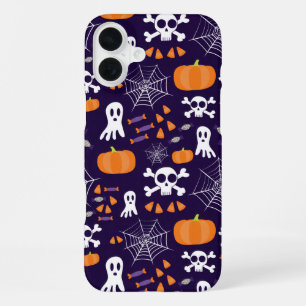 Spaßiges Halloween-Muster iPhone 16 Plus Hülle