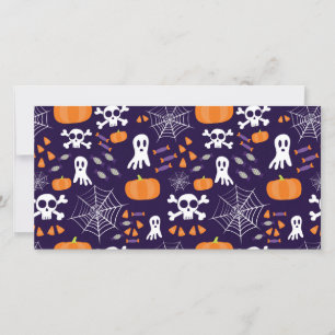 Spaßiges Halloween-Muster Karte