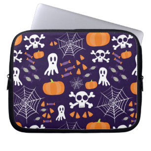 Spaßiges Halloween-Muster Laptopschutzhülle