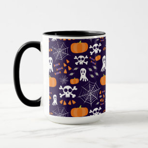 Spaßiges Halloween-Muster Tasse