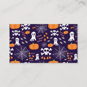 Spaßiges Halloween-Muster Visitenkarte