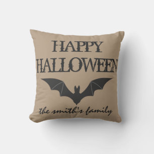 Spaßiges Halloween-Süßes-oder-Saures-Motiv mit Fle Kissen