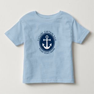 Spaßiges nautisches Anker Seil Marine Kapitän Boot Kleinkind T-shirt