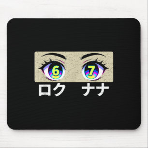 Spaßiges Sechs Sieben Meme 6 Und 7 In Japanischen Mousepad