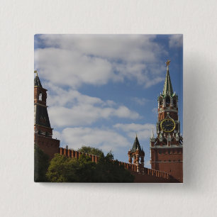 Spasskaya-Turm am Roten Platz, Moskau, Russland Button