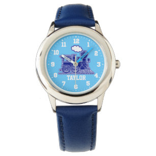 Spaßkinder genannt blaue Zugarmbanduhr Armbanduhr