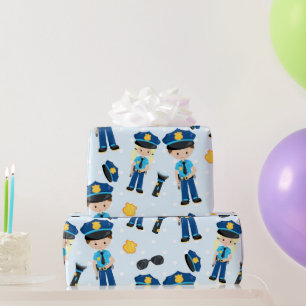 Spaßpolizistmuster-Party-Verpackungspapier Geschenkpapier