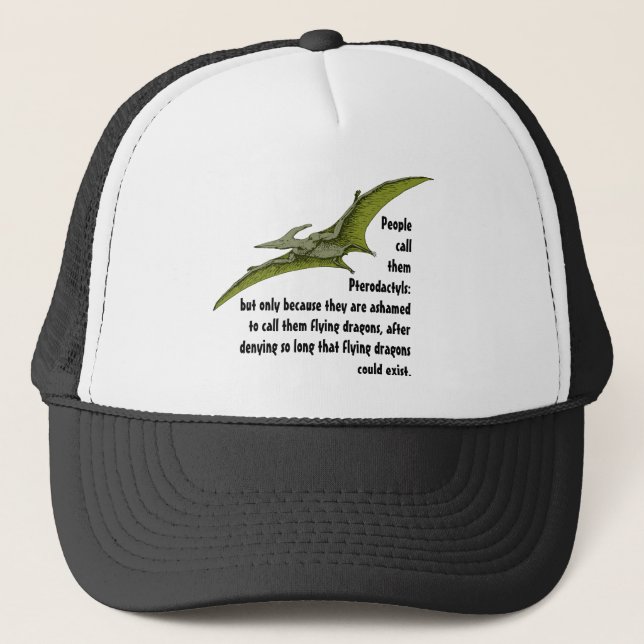 Spaßpterodactyl-Drache-Dinosaurier Truckerkappe (Vorderseite)