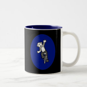 Spaßunicycle-Affe Zweifarbige Tasse