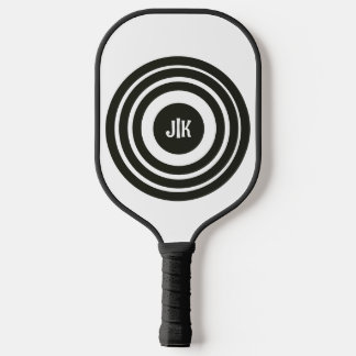 Spaßweißes Ziel Persönliches Monogramm Pickleball Schläger