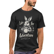 "Spät für Abenteuer: Design des Retro-Kaninchen-T 