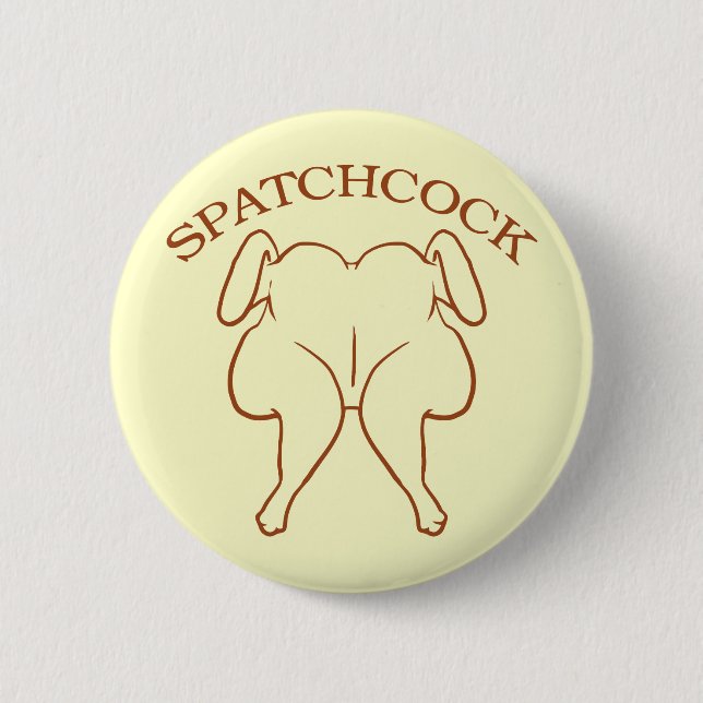 Spatchcock Huhn Button (Vorderseite)