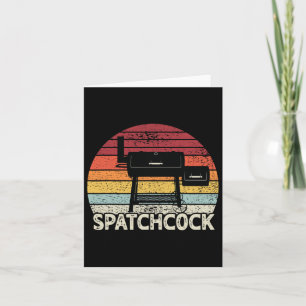 Spatchenhähnchen Retro Grillen Smokergrill zum Gri Karte