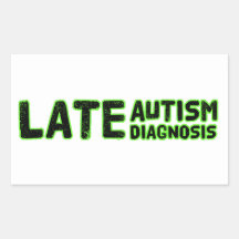 Späte Autismus-Diagnose grün und schwarz