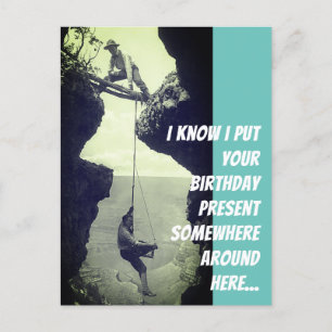 Späte Geburtstagskarte Postkarte