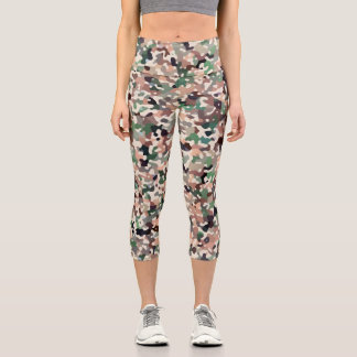 Späte Herbstfarben Capri Leggings