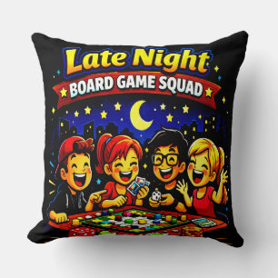 Späte Nacht Brettspiel-Truppe Kissen