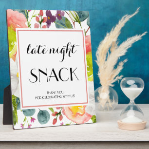 Späte Nacht Snack Blumenstrauß Tabletop Fotoplatte