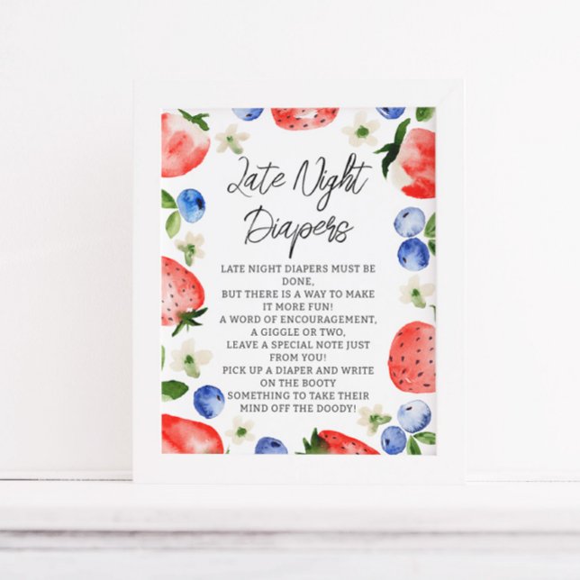 Späte Nachttaucher Berry Baby Dusche Poster (Von Creator hochgeladen)