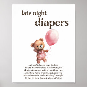 Späte Nachttaucher Girl Baby Shooting Game Poster