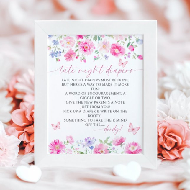 Späte Nachttaucher Minimalistische Babydusche Poster (Von Creator hochgeladen)