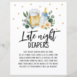 Späte Nachttaucher Sign Baby brütet Grünpflanzen