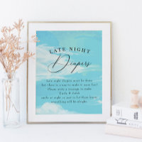 Späte Nachttaucher Sky Clouds Blue Baby Dusche
