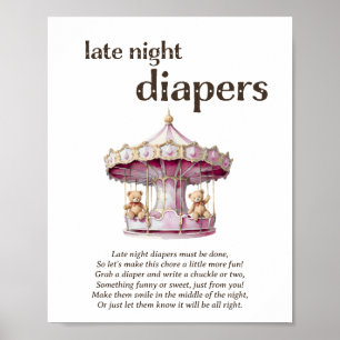 Späte Nachttaucher Twin Girl Baby Showspiel Poster