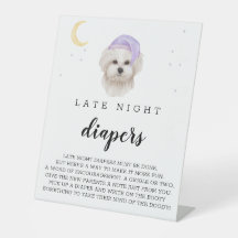 Späte Nachttaucher White Maltese Dog Baby Dusche