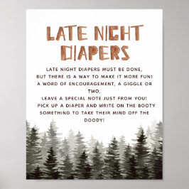Späte Nachttaucher Woodland Baby Showspiele Poster